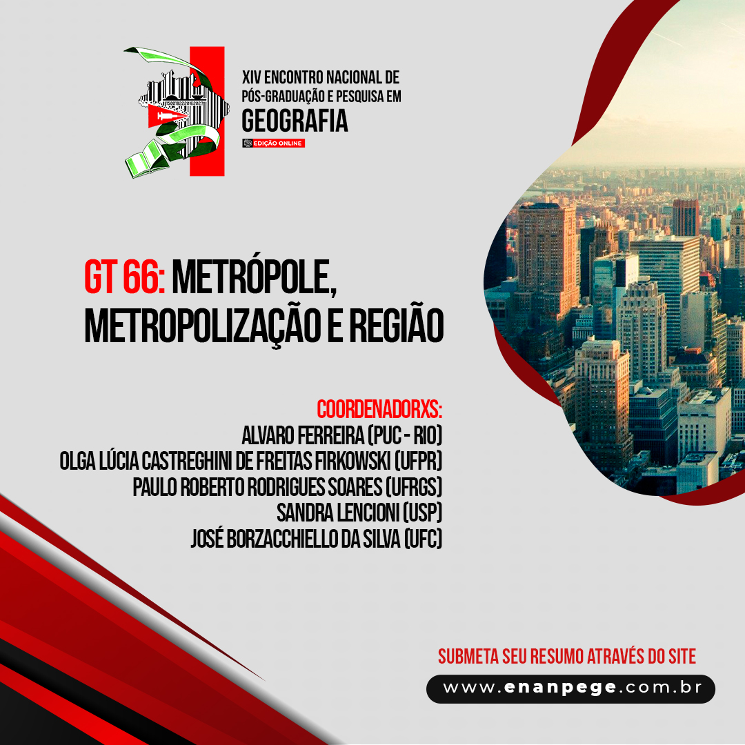 PDF) A Geografia que fala ao Brasil- XIV Encontro Nacional de Pós Graduação e Pesquisa em Geografia / Geography that speaks to Brazil. - XIV National Meeting of Post-Graduation and Research in