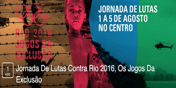 Jornada de Lutas contra os Jogos da Exclusão — inscrições de atividades