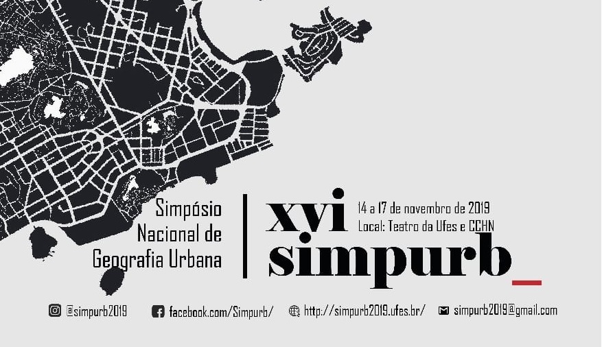 Simpósio Nacional de Geografia Urbana (XVI Simpurb) em Vitória