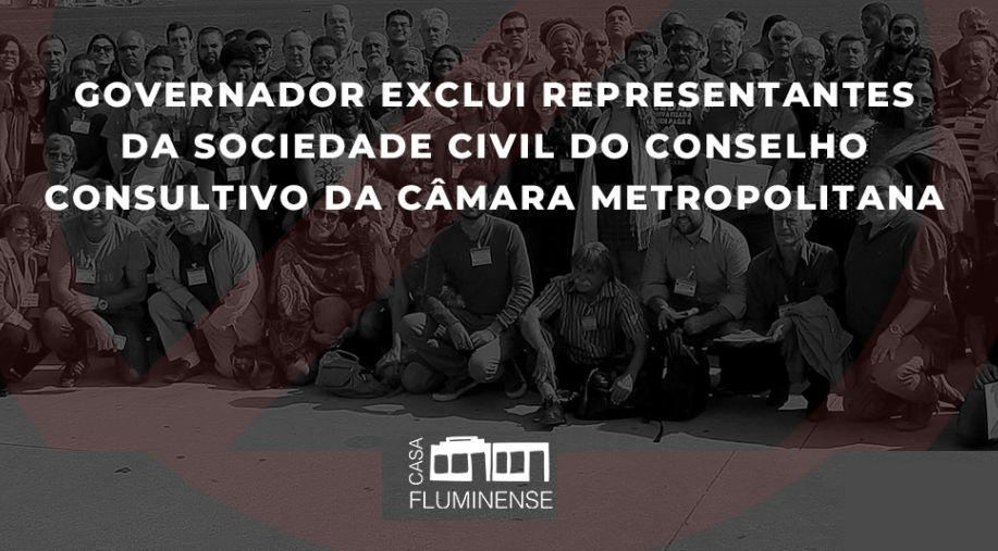 Wilson Witzel exclui representantes da sociedade civil do Conselho Consultivo responsável pela governança metropolitana