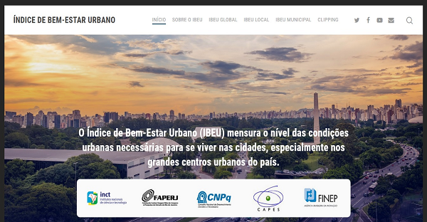 Novo site do Índice de Bem-Estar Urbano (IBEU) e da série Transformações na Ordem Urbana