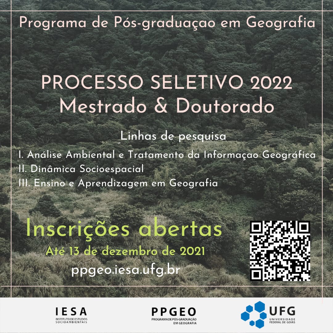 Mestrado e Doutorado em Geografia do PPGEO/UFG