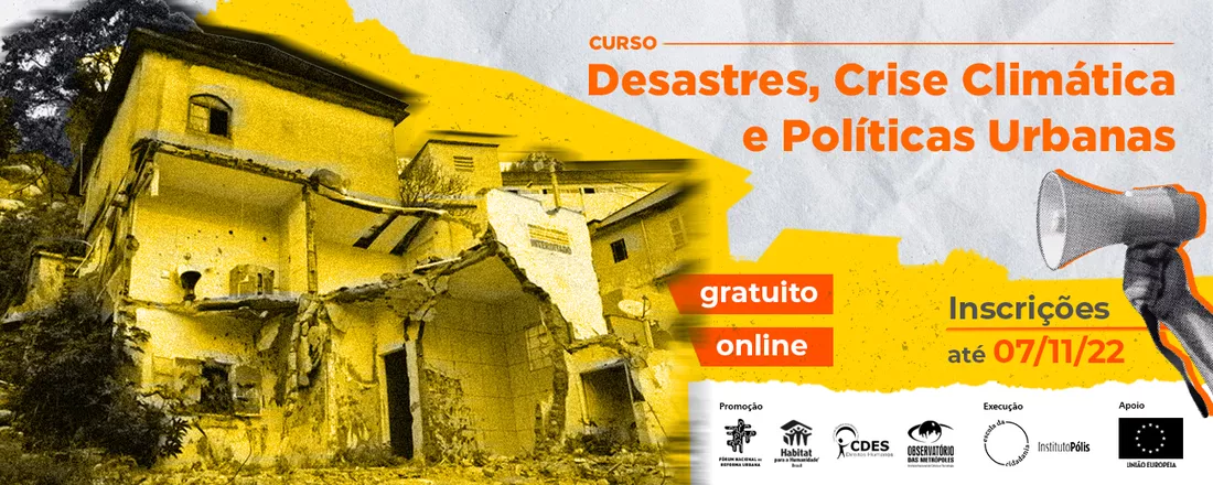 Curso “Desastres, Crise Climática e Políticas Urbanas”