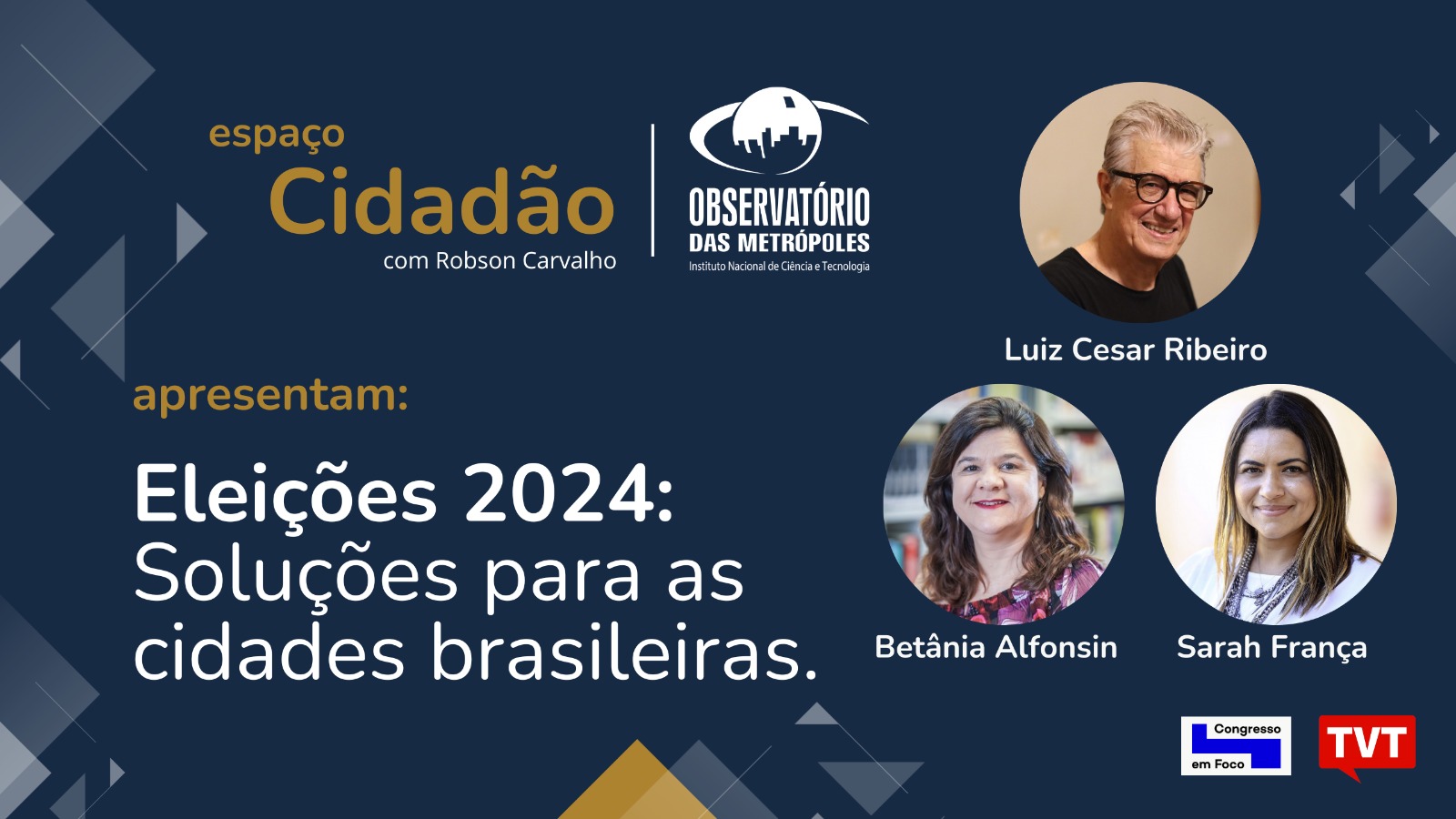 Eleições 2024: soluções para as cidades brasileiras – Entrevista para o canal Espaço Cidadão