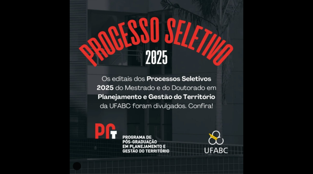 Mestrado e doutorado em Planejamento e Gestão do Território na Universidade Federal do ABC (UFABC)